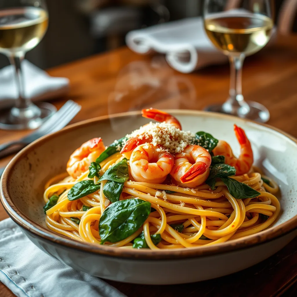 Makaron z krewetkami i szpinakiem – jak przyrządzić?